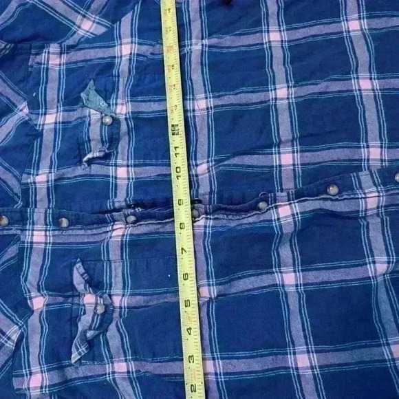 Jachs girlfriend pink and blue flannel size xl - Picture 4 of 4